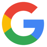 Google logo featuring red, yellow, green, and blue colors.