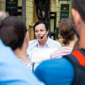 a group of people looking at each other